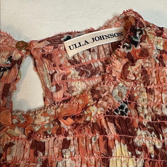 Ulla Johnson Ivy Floral Top - Coral Size 4 - Picture 5 of 9